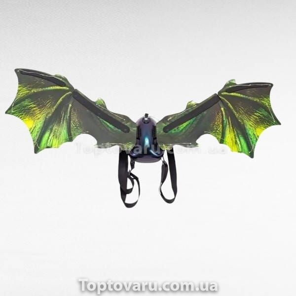 Крылья дракона с подсветкой и со звуком на батарейках Shadow Angel Зеленые 20436 фото