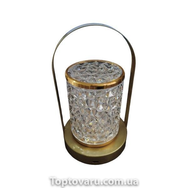 Ночник настольный металлический на батарейках LED D15 Gold 14292 фото