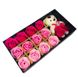 Подарочный набор с розами из мыла Sweet Love 12 шт Розовые с мишкой 3677 фото 2