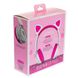 Бездротові навушники Bluetooth з котячими вушками LED ZW-028C Рожево білі 17969 фото 5