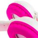 Бездротові навушники Bluetooth з котячими вушками LED ZW-028C Рожево білі 17969 фото 3