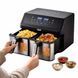 Аэрогриль с двумя лотками и сенсорным экраном 4,5л+4,5л 2000Вт Air Fryer RAF R.5382 Черный 36102 фото 2