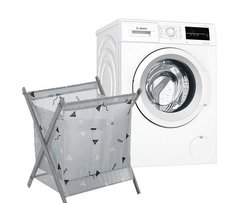 Складна кошик для білизни Laundry Storage Basket Сіра 2723 фото