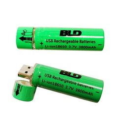 Акумулятор Battery USB 18650 з USB зарядкою 3800мАч 5777 фото