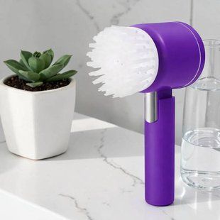Щетка для уборки и мытья аккумуляторная Folding cleaning brush Фиолетовая 34642 фото