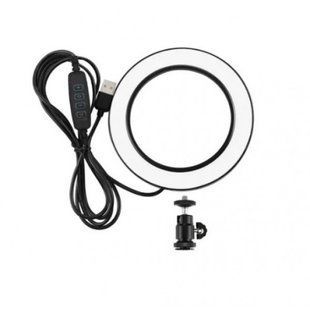 Кільцева LED лампа USB 16cm для селфи RING LIGHT 6081 фото