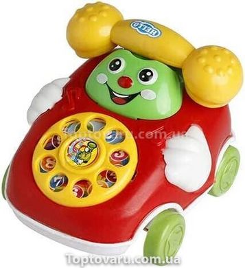 Іграшка Телефон заводний Phone Cable Car Білий 15333 фото