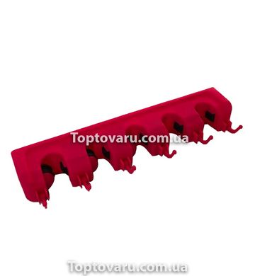 Органайзер тримач для швабри та щіток HMD Рожевий 4767 фото