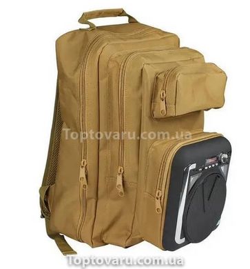 Рюкзак туристичний Оutdoor Backpack Speaker Пісочний 9404 фото