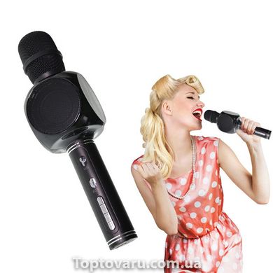 Бездротовий Bluetooth мікрофон для караоке YS-63 Чорний 3375 фото