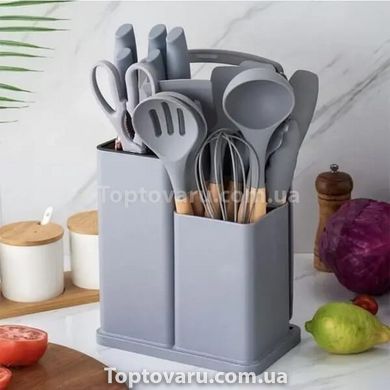 Набор кухонных принадлежностей 19 предметов Kitchen Set Серый 15646 фото