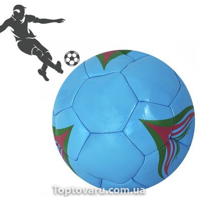 М'яч футбольний PU ламін 891-2 зшитий машинним способом Блакитний 2066 фото