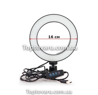 Кільцева LED лампа USB 16cm для селфи RING LIGHT 6081 фото