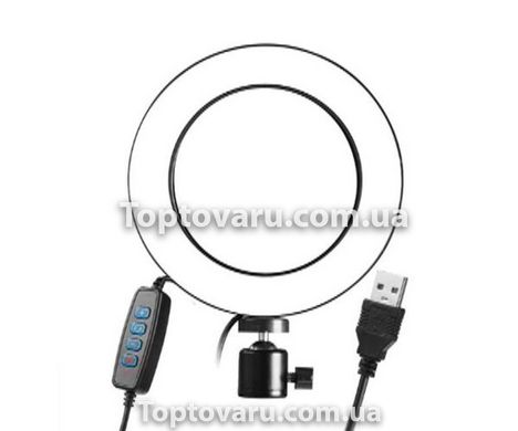 Кольцевая LED лампа USB 16cm для селфи RING LIGHT 6081 фото
