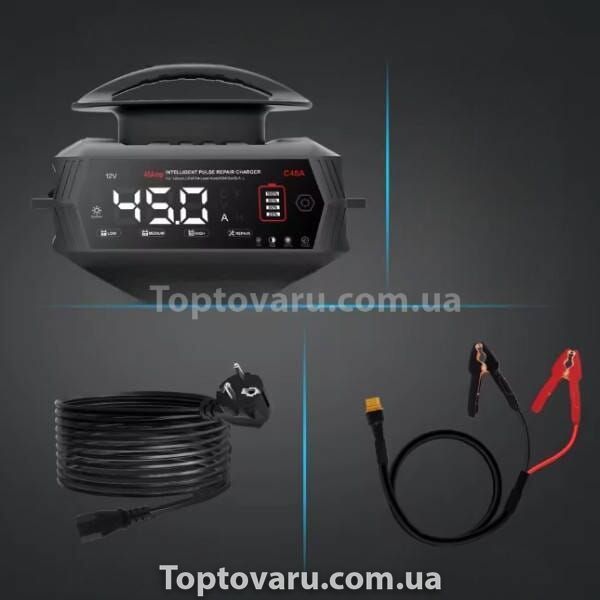 Зарядний пристрій для акумуляторів 6V/12V/24V HTRC C45 Чорне 32751 фото