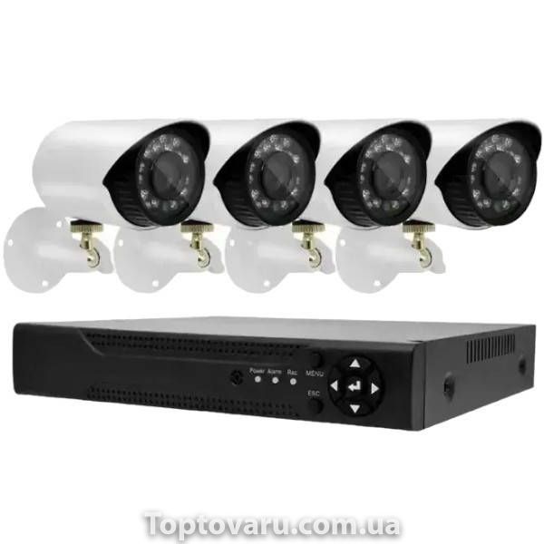 Набір камер відеоспостереження на 4 камери DVR KIT 7004 AHD 4ch Gibrid 15511 фото