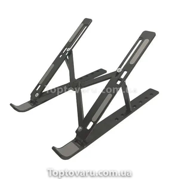 Регульована підставка для ноутбука Laptop Stand Чорна 12023 фото