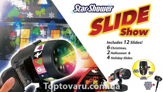 LED проектор Christmas Star shower slide show 12 слайдов 1378 фото