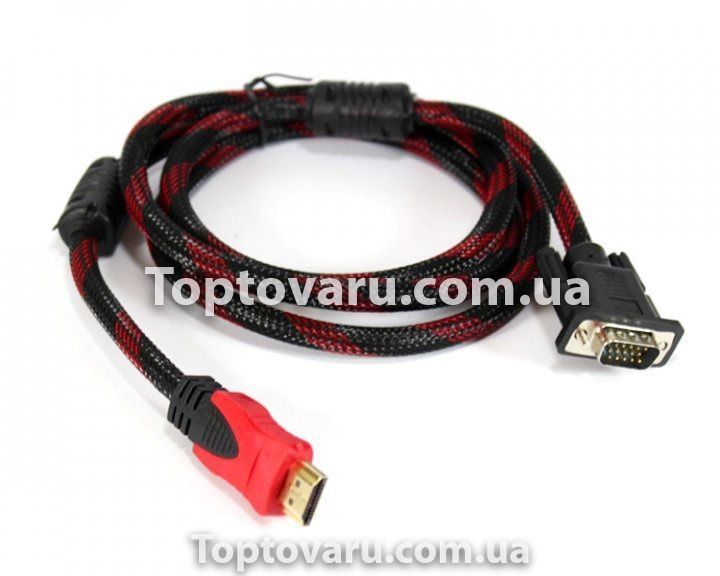 Кабель HDMI-VGA 1,5m усиленный в обмотке 6292 фото