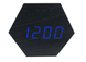 Настільний годинник VST-876-5 чорний з синім підсвічуванням 3721 фото 1
