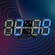 Електронні настільні годинник з будильником і термометром LY 1089 Чорні з синім підсвічуванням 7342 фото 3