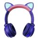 Беспроводные Bluetooth наушники с кошачьими ушками LED ZW-028C Фиолетовые 17968 фото 1
