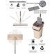 Комплект для прибирання відро та швабру HouseWork flat bucket Mop 8л Коричневий 10877 фото 4