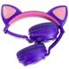 Беспроводные Bluetooth наушники с кошачьими ушками LED ZW-028C Фиолетовые 17968 фото 4