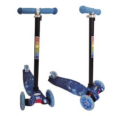 Самокат дитячий Best Scooter 0072D, колеса PU світяться Блакитний 5474 фото