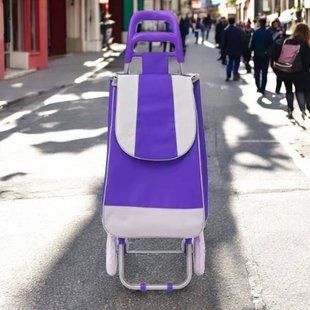 Сумка на коліщатках для покупок Trolley small Фіолетова 23333 фото