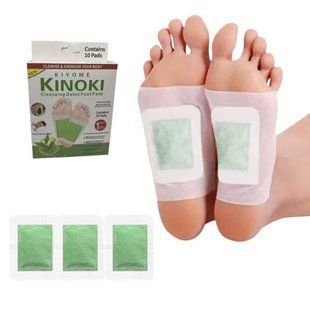Токсиновыводящие пластыри для стоп с экстрактом мяты 10шт KINOKI 32298 фото