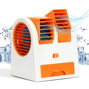 Настільний міні кондиціонер Conditioning Air Cooler USB помаранчевий 330 фото