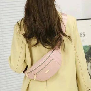 Сумка жіноча бананка Womens backpack XL-1211 Рожева 24256 фото