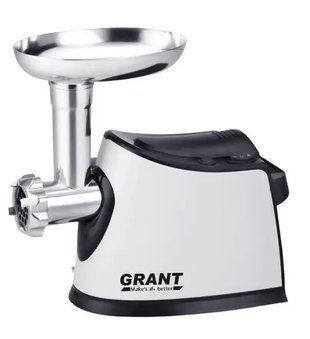 Электрическая мясорубка GRANT 6252 3000W с соковыжималкой для томатного сока Белая 11519 фото
