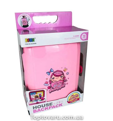 Игровой набор рюкзак Cute Pretty Girl Розовый + Подарок кукла 3288 фото