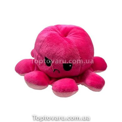 Мягкая игрушка осьминог перевертыш двусторонний «веселый + грустный» Розовый розовый 12802 фото
