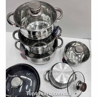 Набор посуды из нержавеющей стали 12 предметов BANOO BN5001 14743 фото