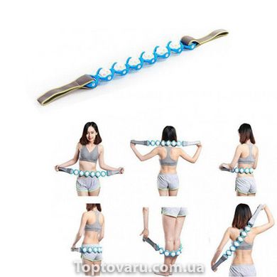Масажер-стрічка роликовий Massage Rope Блакитний 7773 фото
