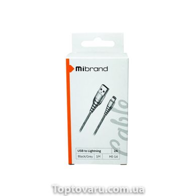 Кабель Mibrand MI-14 Fishing Net Charging Line USB for Lightning 2A 1m Black/Grey MIDC/14LBG-00001 фото