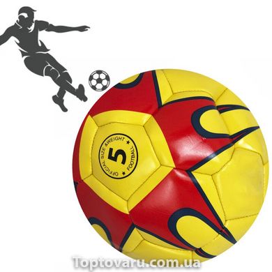 Мяч футбольный PU ламин 891-2 сшит машинным способом Желтый 2067 фото