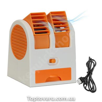 Настільний міні кондиціонер Conditioning Air Cooler USB помаранчевий 330 фото
