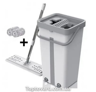Комплект для прибирання відро та швабру HouseWork Scratch Mop 8л Білий 10943 фото