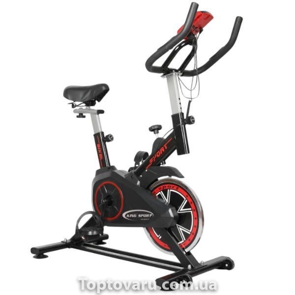 Велотренажер Spin bike Чорний з червоним 26109 фото