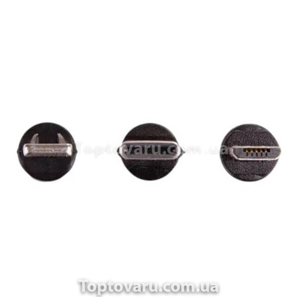Магнітний кабель 3 в 1 USB - microUSB / Lightning / Type-C Червоний 26479 фото