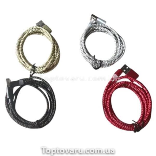 Магнітний кабель 3 в 1 USB - microUSB / Lightning / Type-C Червоний 26479 фото