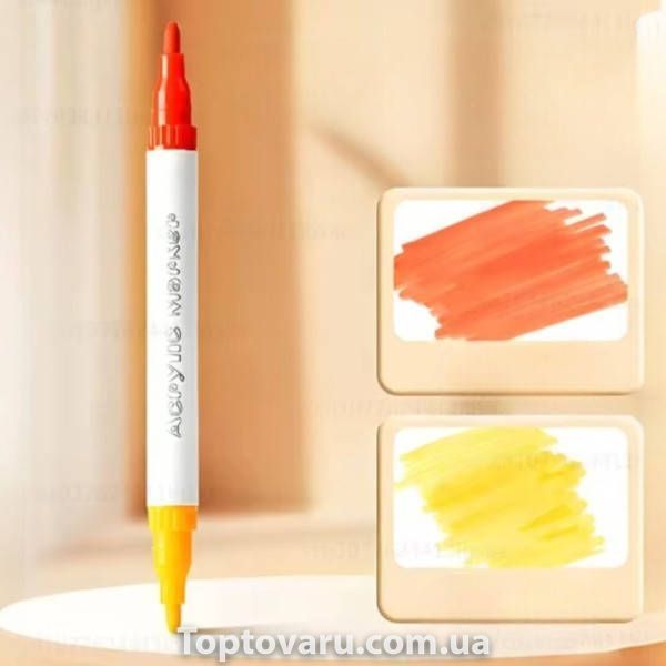 Набір акрилових двосторонніх маркерів 36шт-72кол Acrylic Marker MAP-08 35041 фото