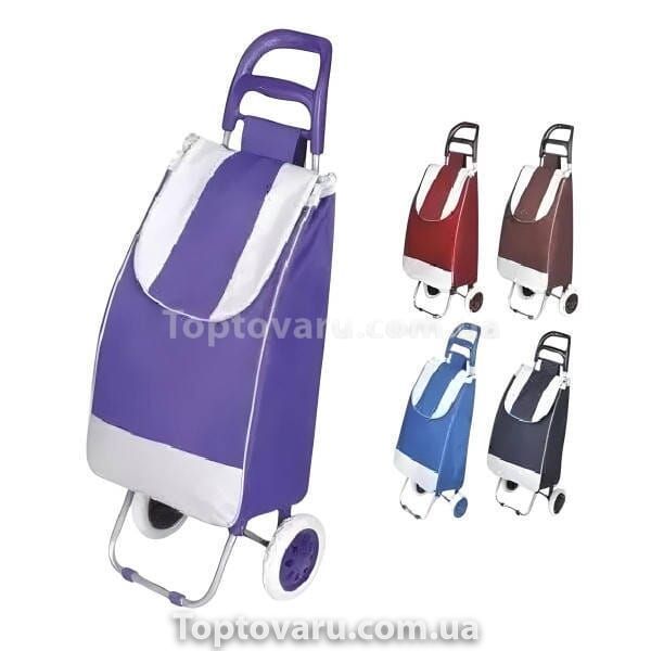Сумка на коліщатках для покупок Trolley small Фіолетова 23333 фото