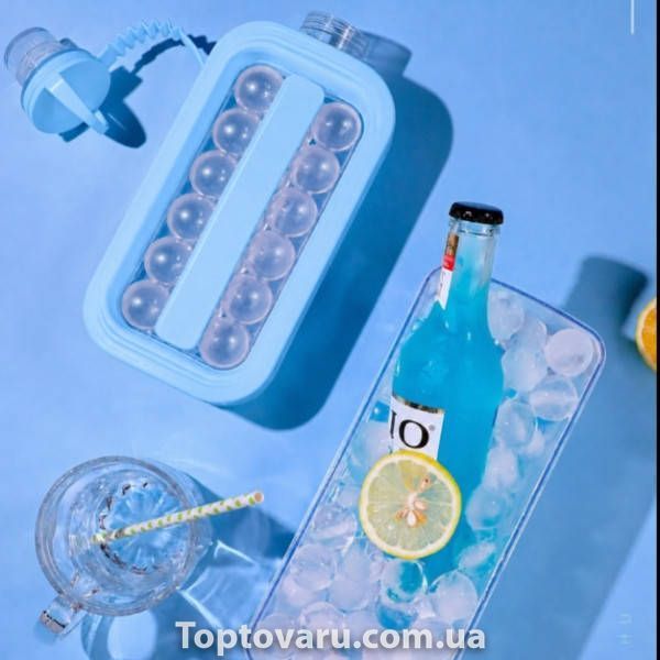 Силиконовая форма для льда ICE CUBE TRAY Голубая 31738 фото