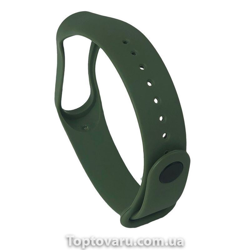 Ремінець силіконовий для Xiaomi Mi Band 3/4 №17 темно-зелений 2660 фото