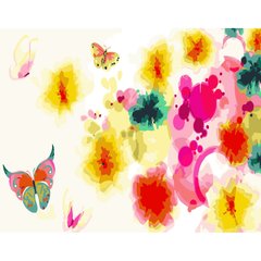 Картина за номерами Strateg ПРЕМІУМ Абстракція метелики розміром 40х50 см (GS326) GS326-00002 фото